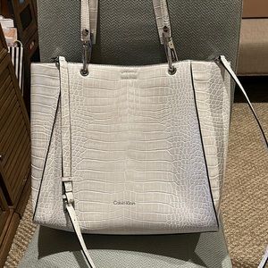 Calvin Klein tote bag, white never used